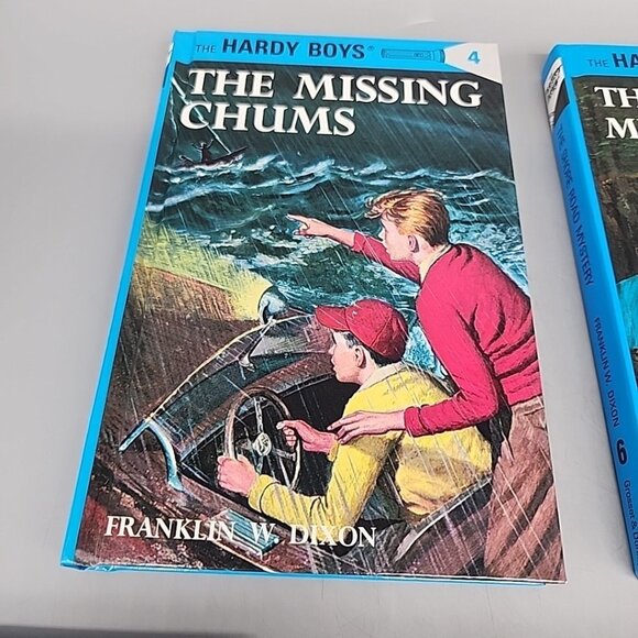 Lot of 5 Hardy Boys books flashlight edition 1 2 3 4  6  Franklin Dixon Hardback - Picture 5 of 6